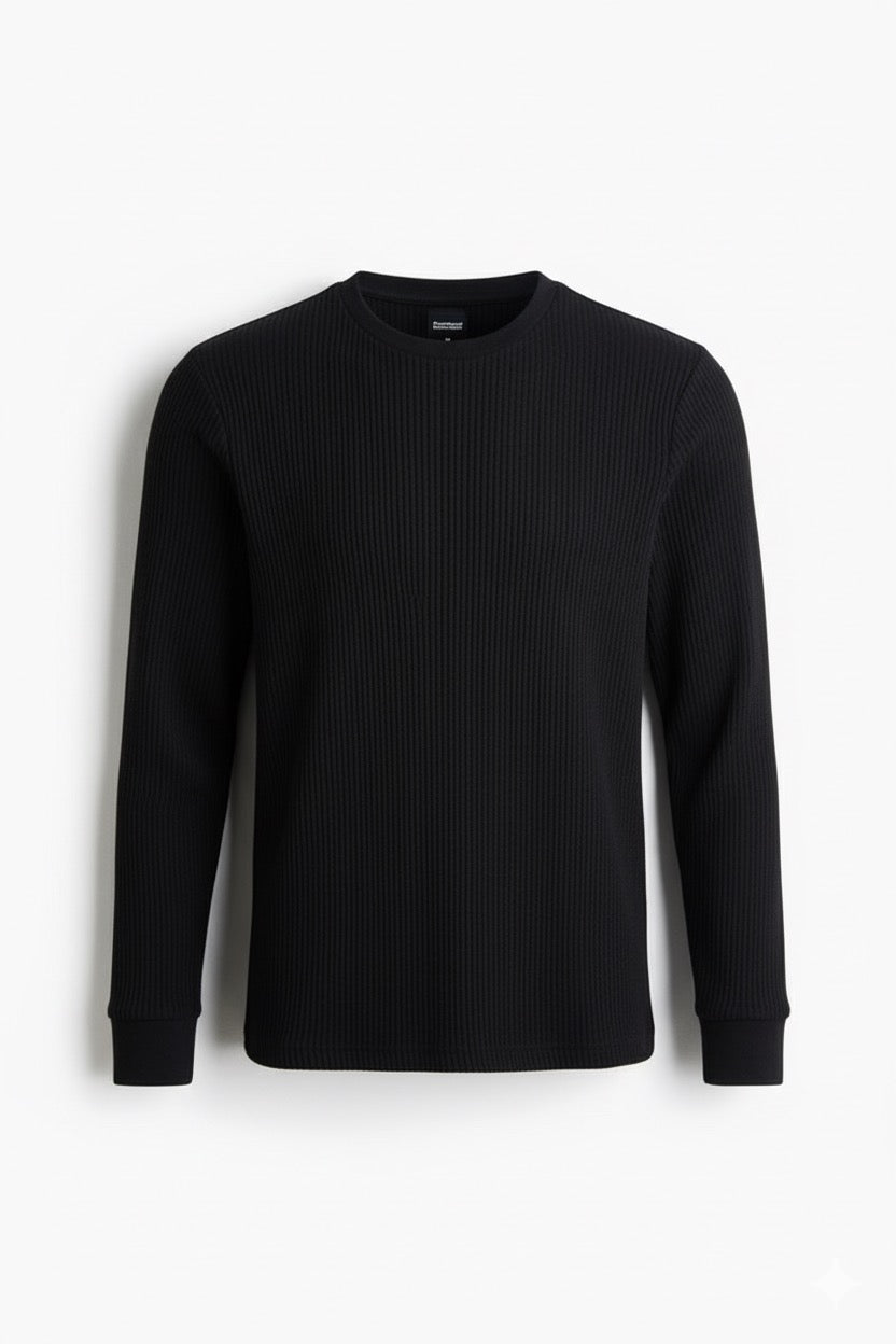 SLIM RIBBED COTTON T-SHIRT