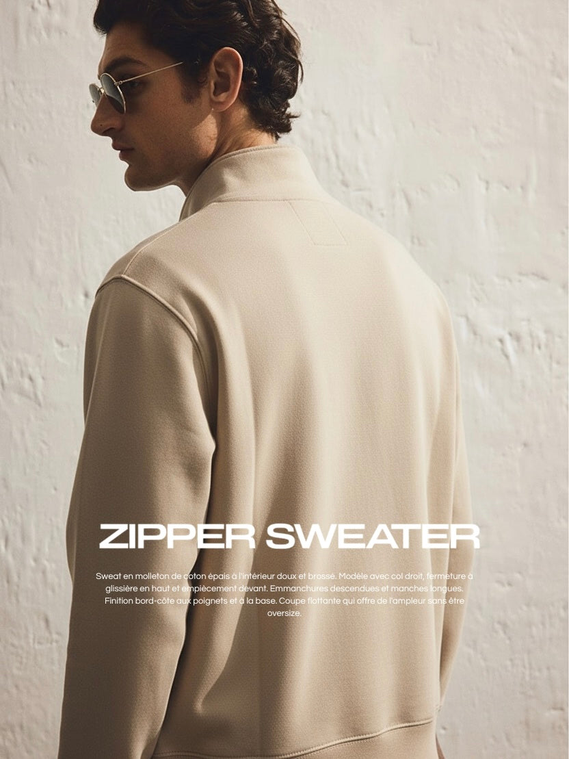 ZIP-UP SWEATER