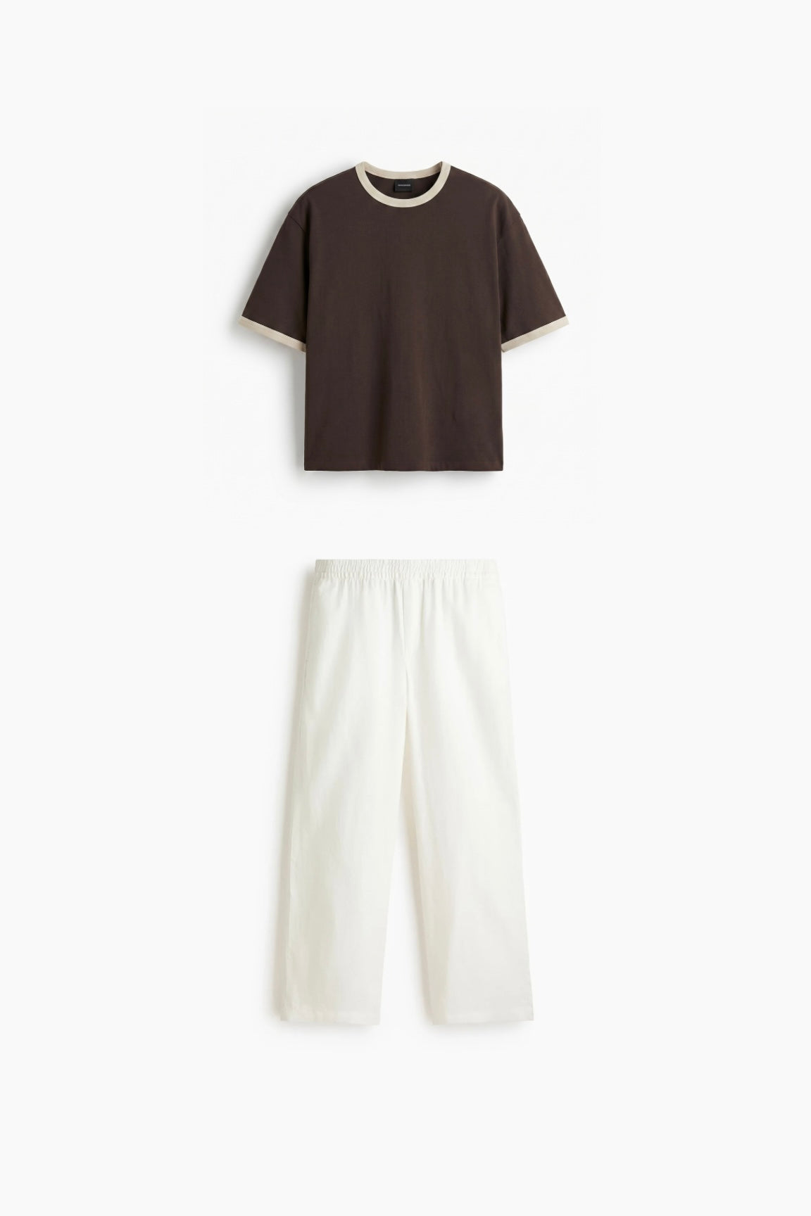 RINGER TSHIRT + LINEN PANTS