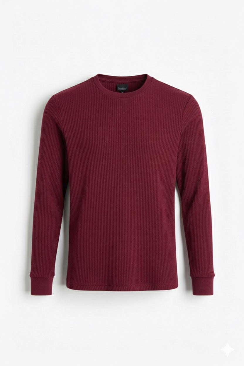 SLIM RIBBED COTTON T-SHIRT