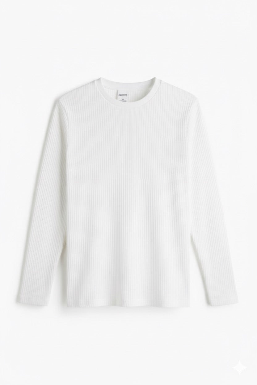 SLIM RIBBED COTTON T-SHIRT