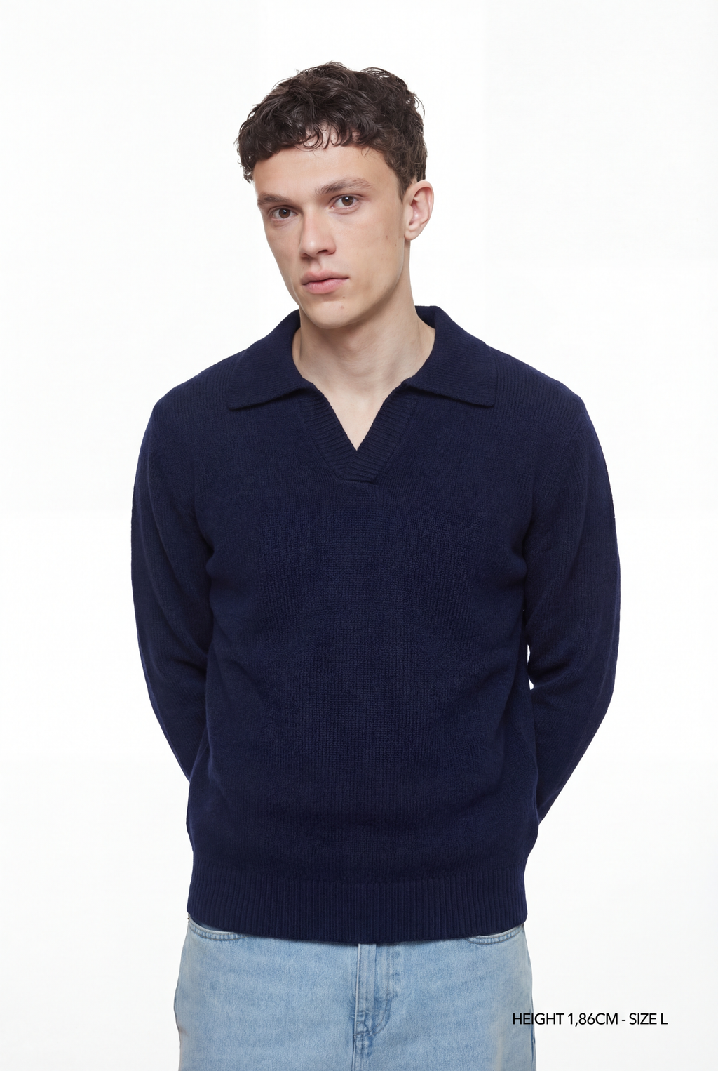 KNIT COLLARED SWEATER