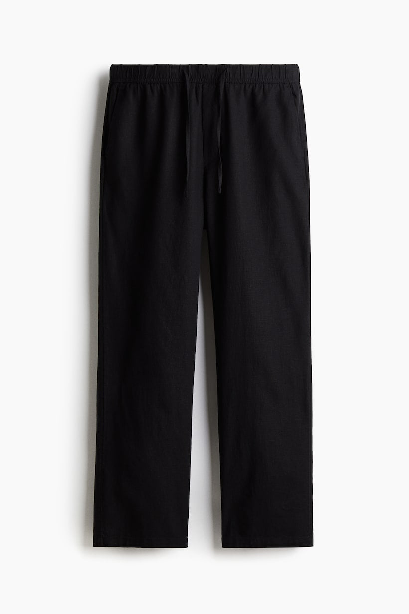 LINEN PANTS BLACK