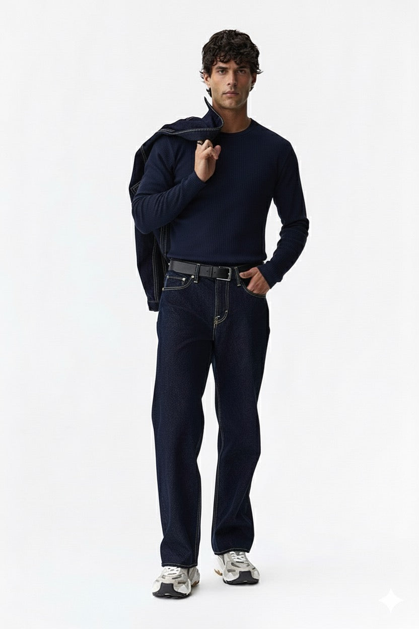 SLIM RIBBED COTTON T-SHIRT