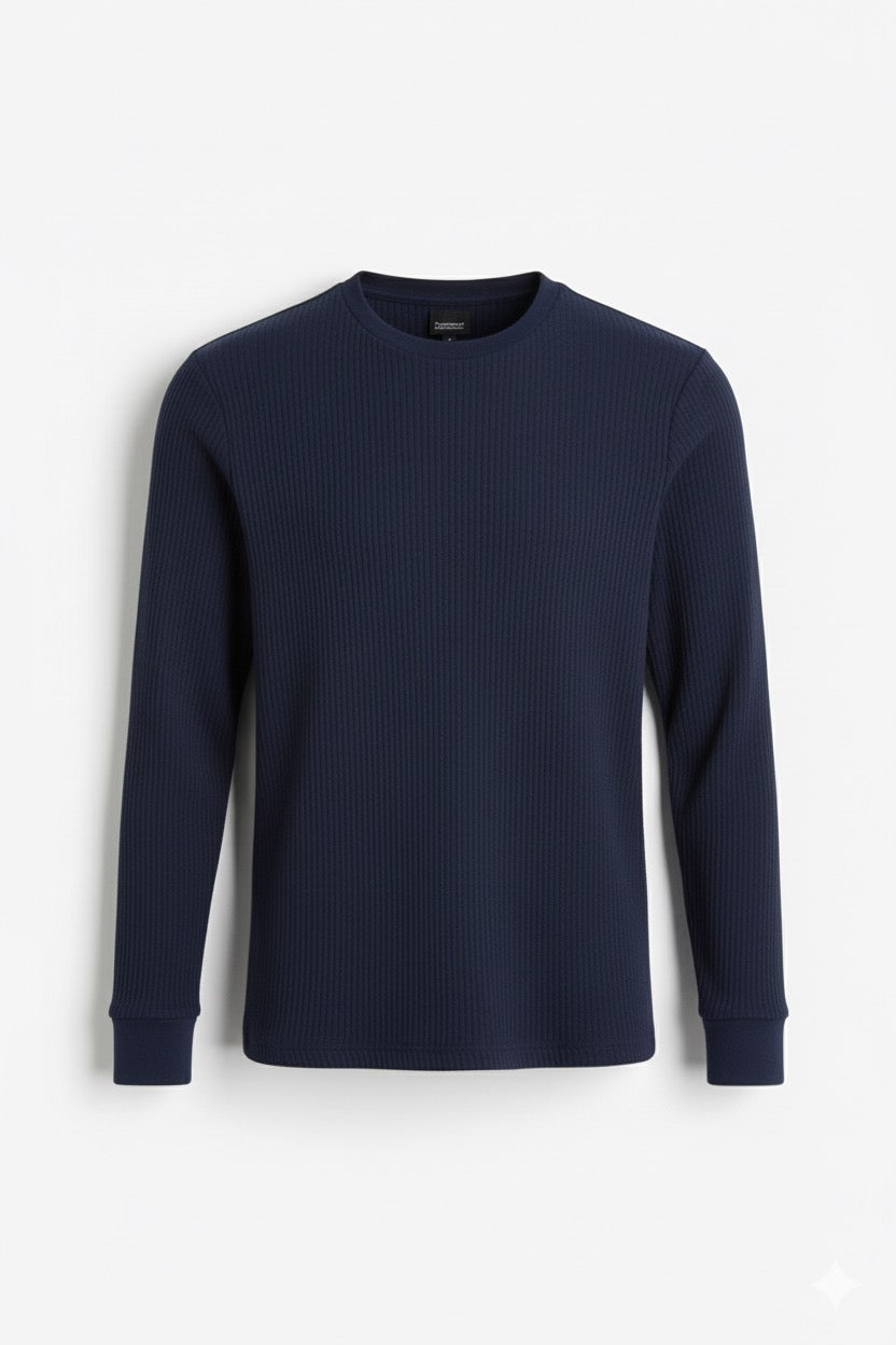 SLIM RIBBED COTTON T-SHIRT