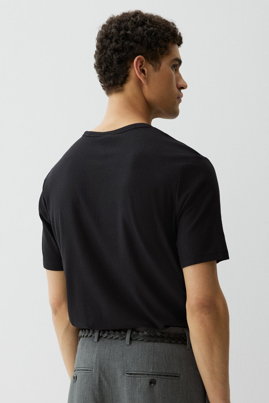 SLIM-FIT RIBBED T-SHIRT