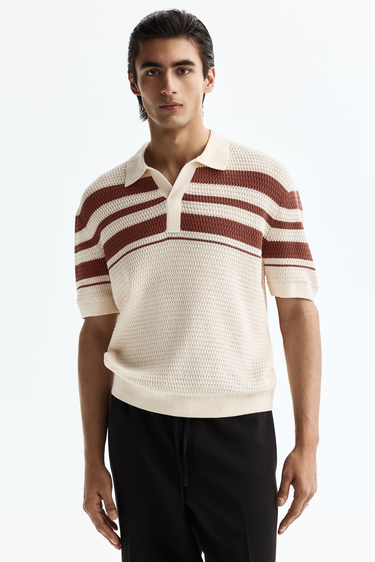 POINTELLE-KNIT POLO ( limited edition)