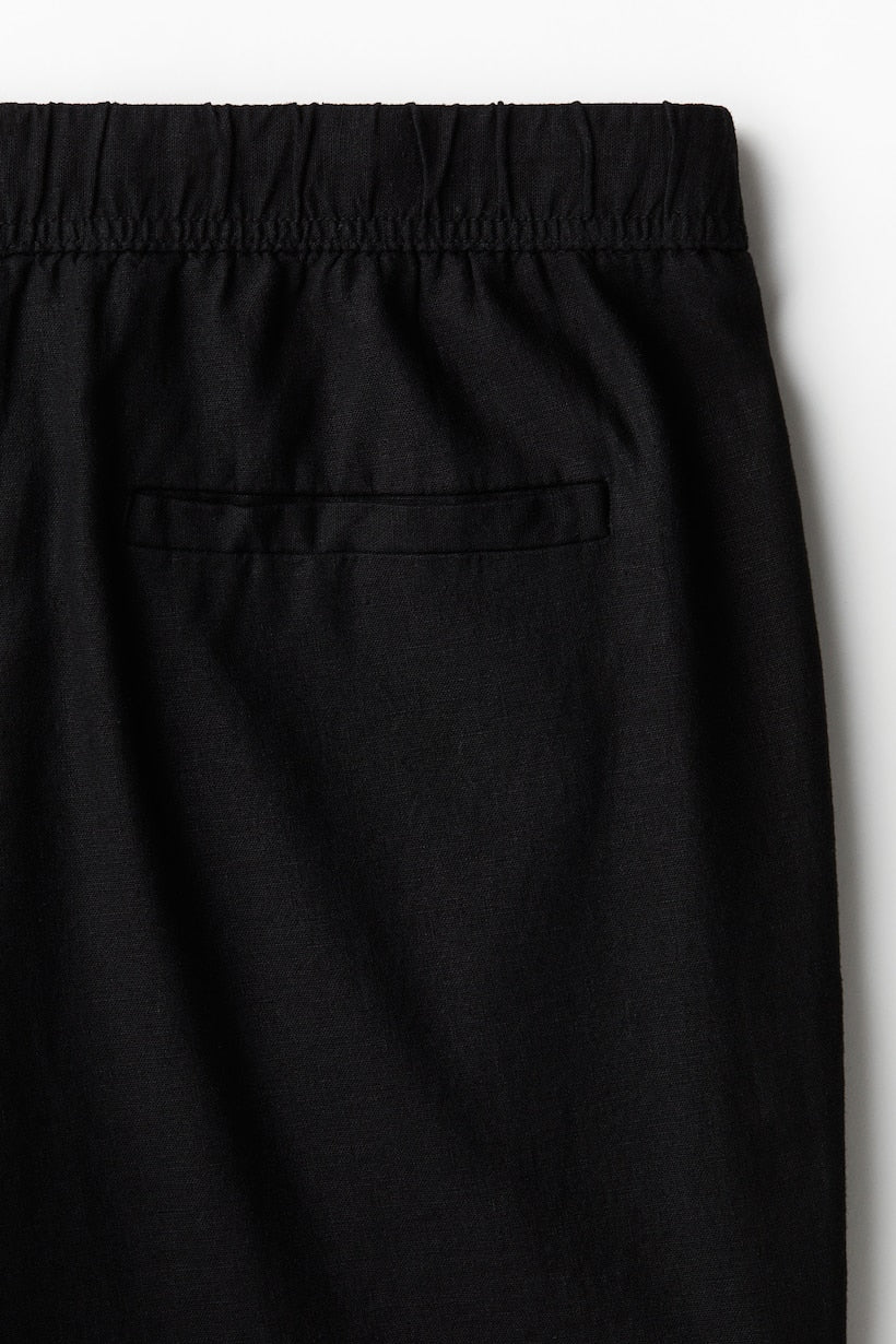 LINEN PANTS BLACK