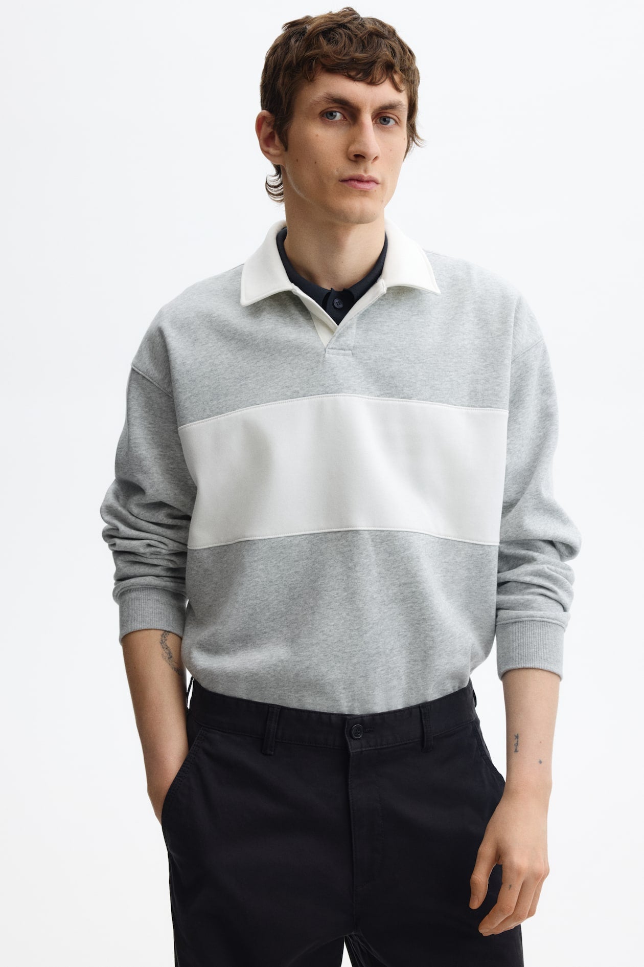 LOOSE FIT RUGBY SWEATSHIRT