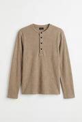 RIBBED HENLEY SHIRT