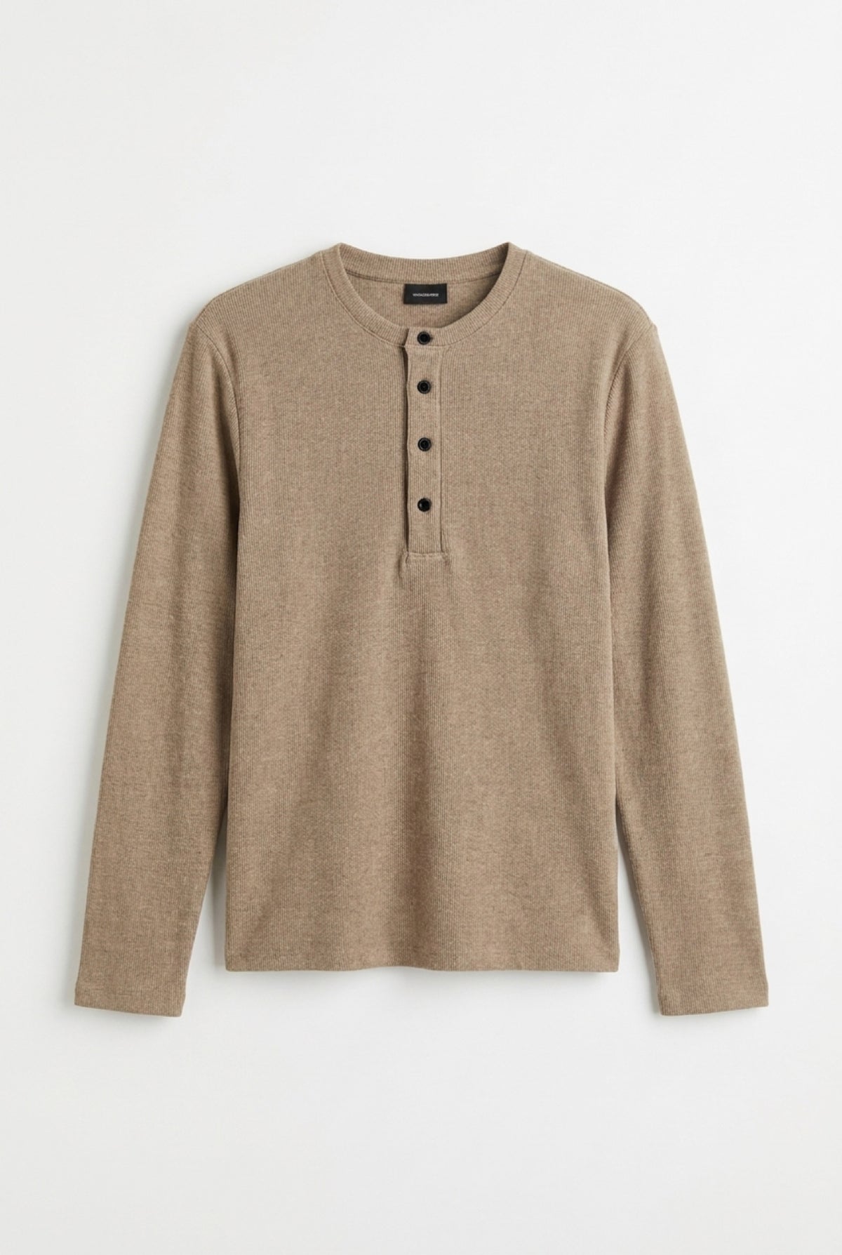 RIBBED HENLEY SHIRT