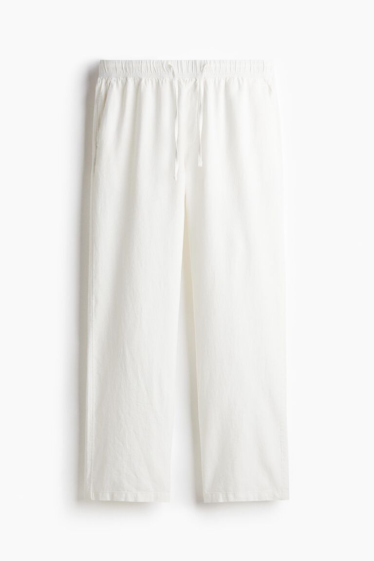 LINEN PANTS WHITE