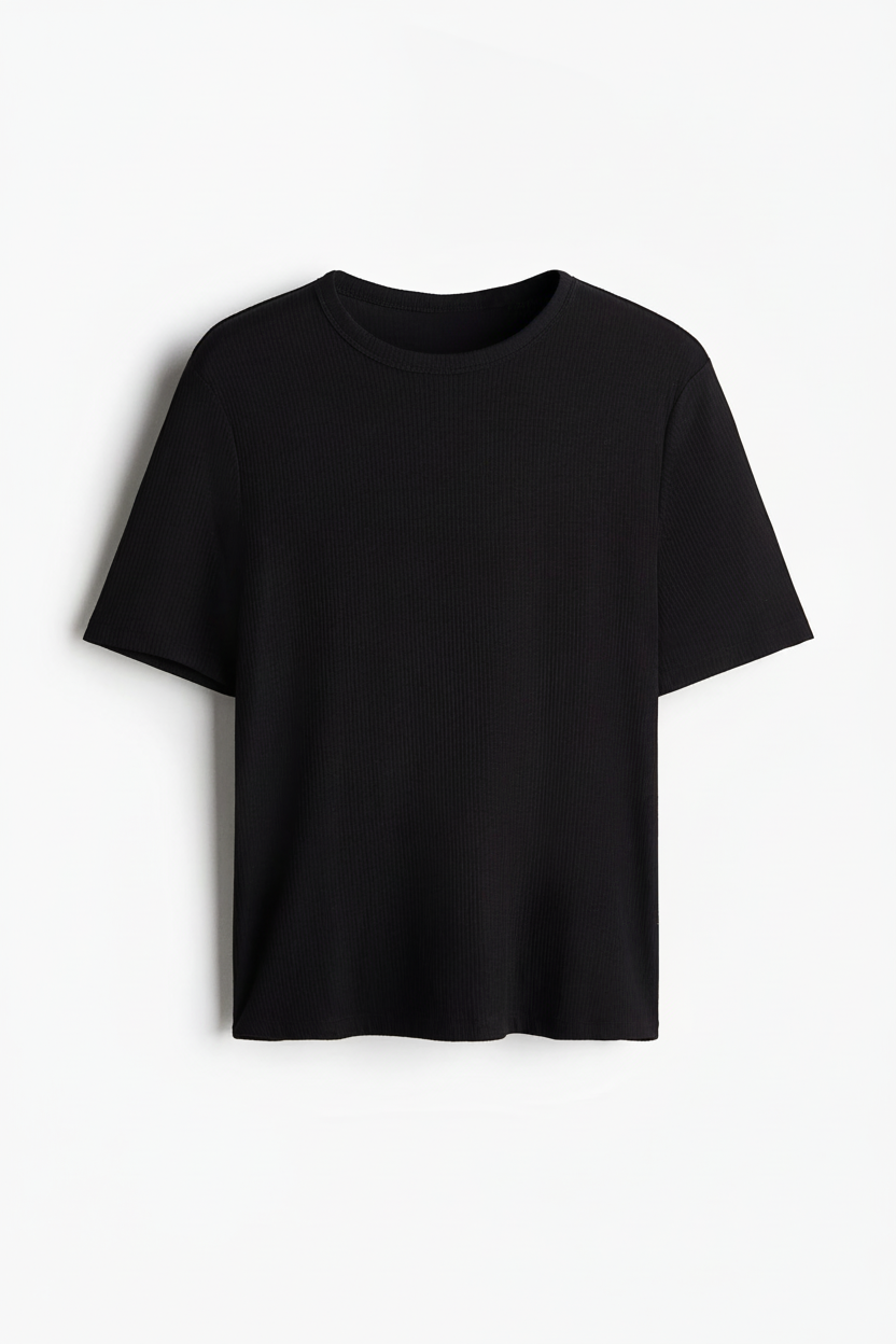 SLIM-FIT RIBBED T-SHIRT