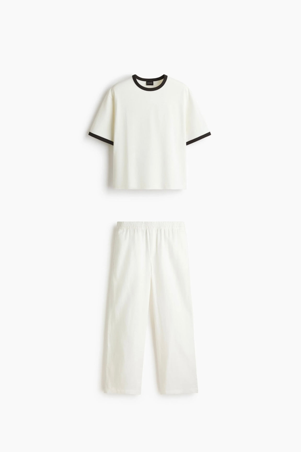 RINGER TSHIRT + LINEN PANTS