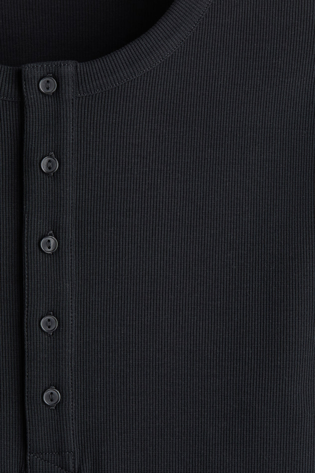 RIBBED HENLEY SHIRT