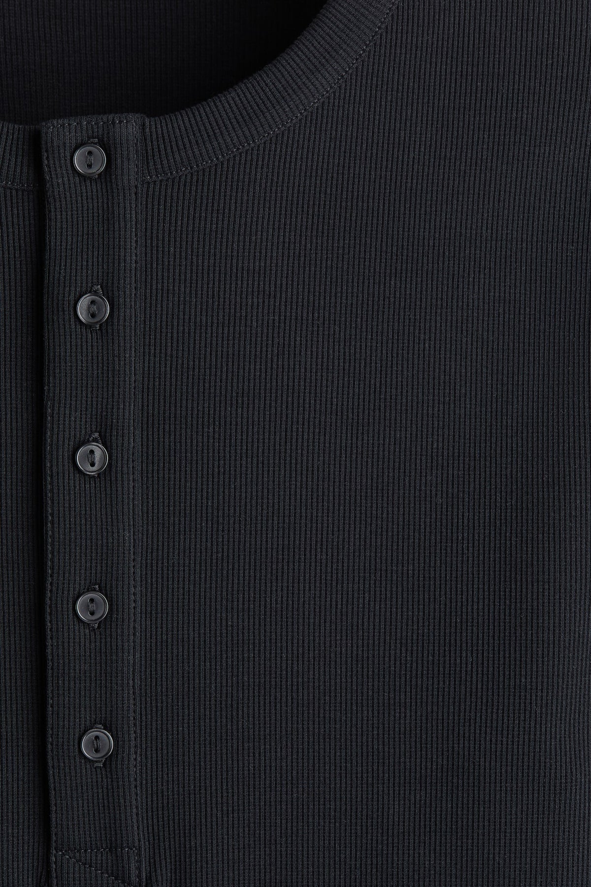 RIBBED HENLEY SHIRT