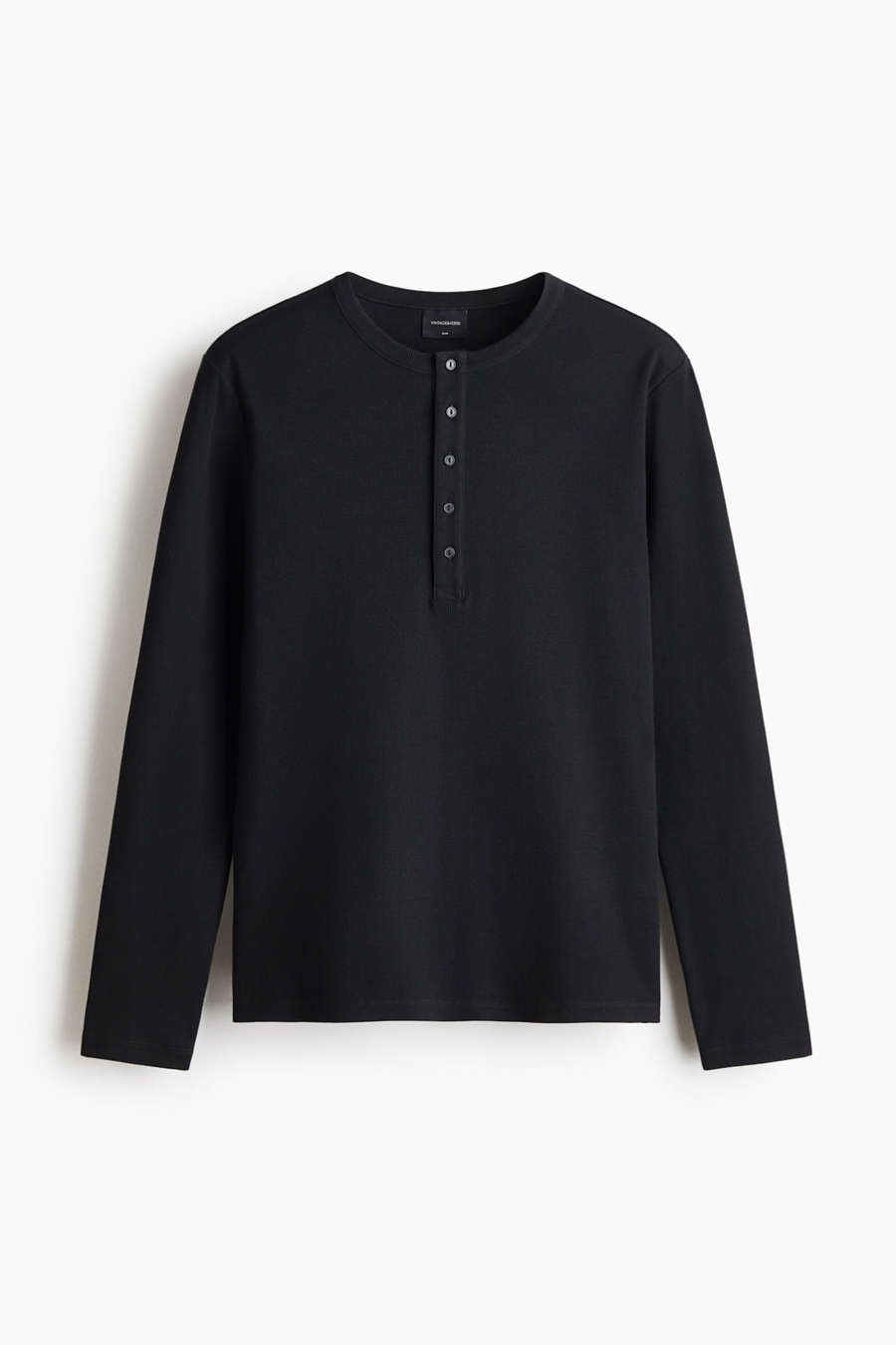RIBBED HENLEY SHIRT