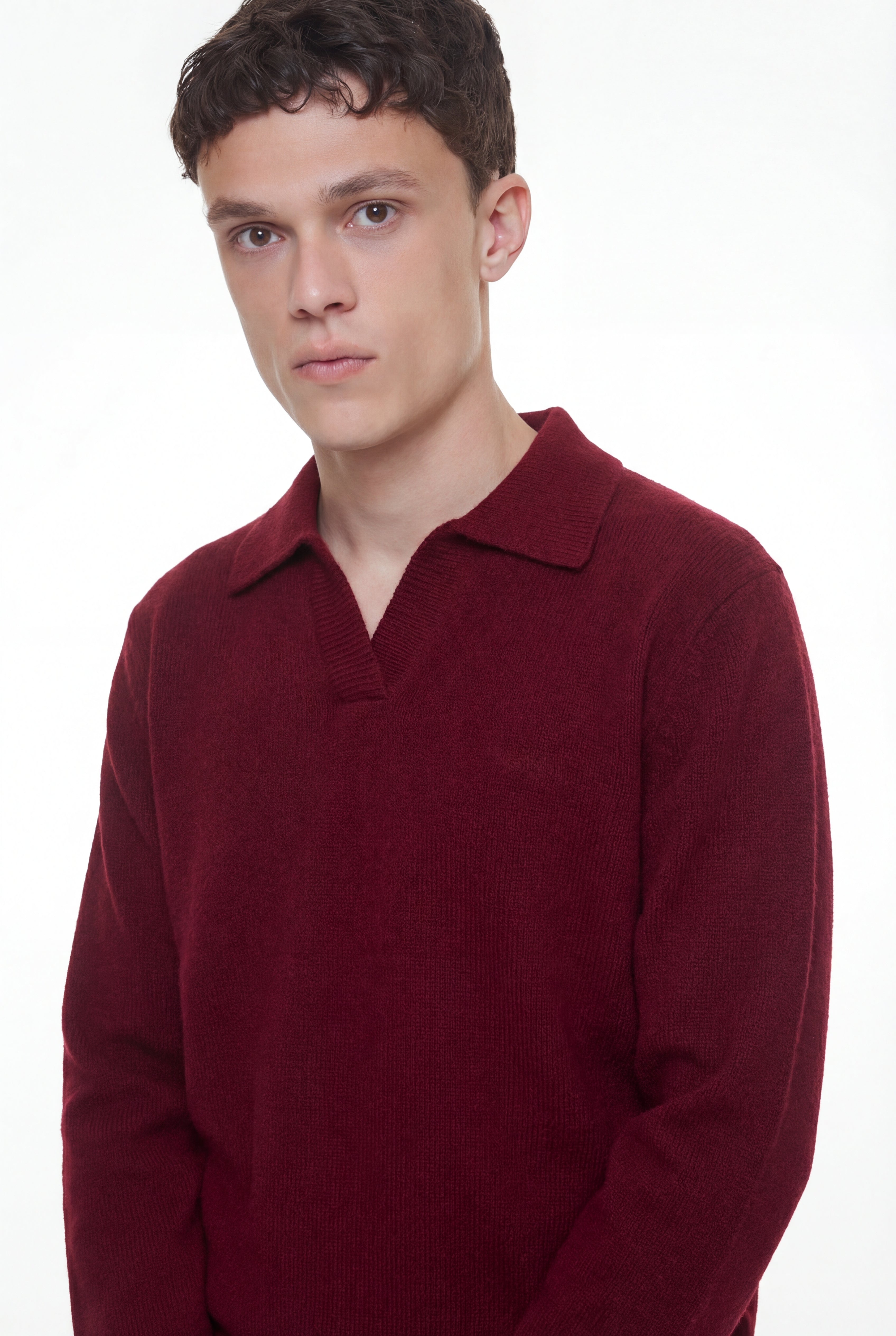 KNIT COLLARED SWEATER