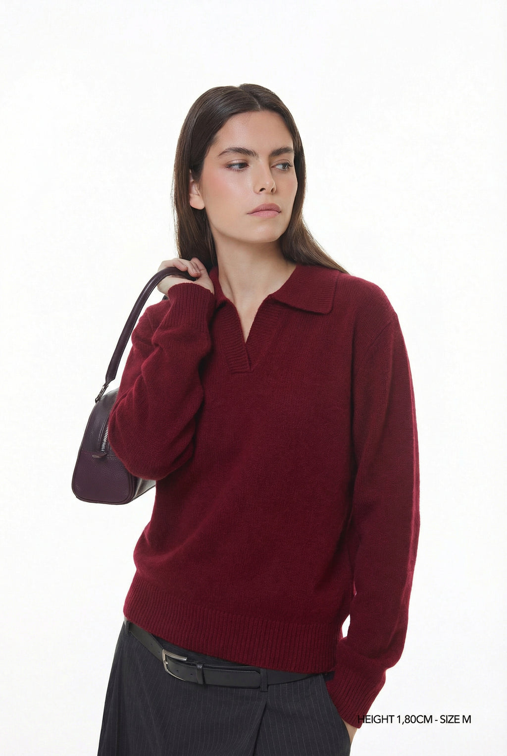 KNIT COLLARED SWEATER