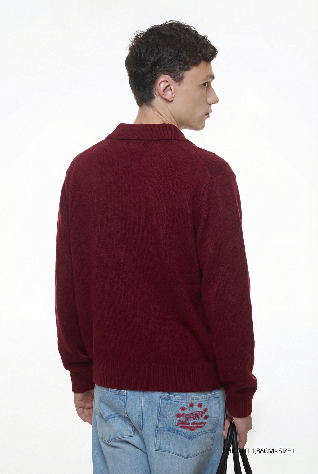 KNIT COLLARED SWEATER