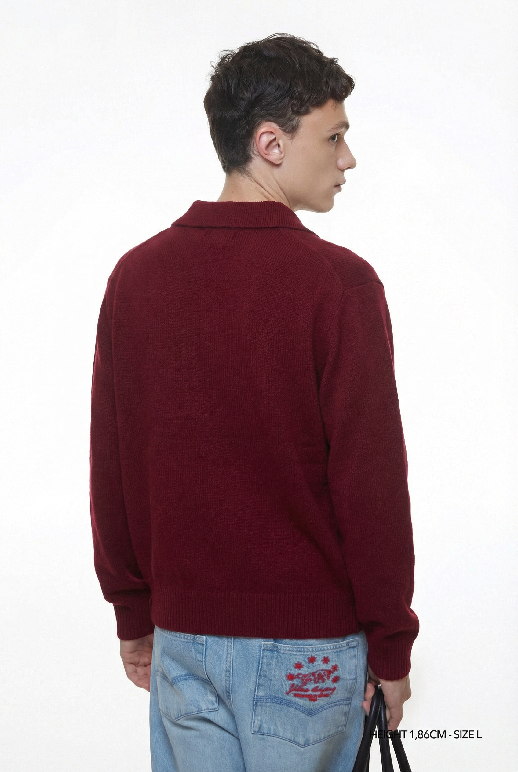 KNIT COLLARED SWEATER