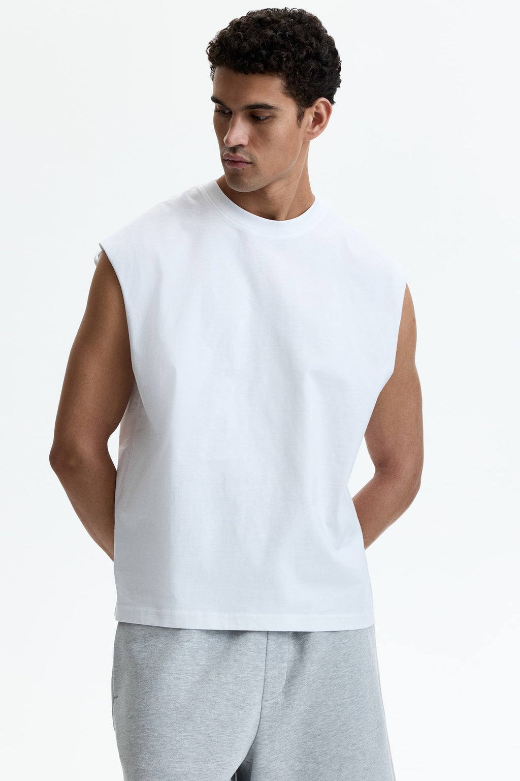 COTTON VEST TOP WHITE