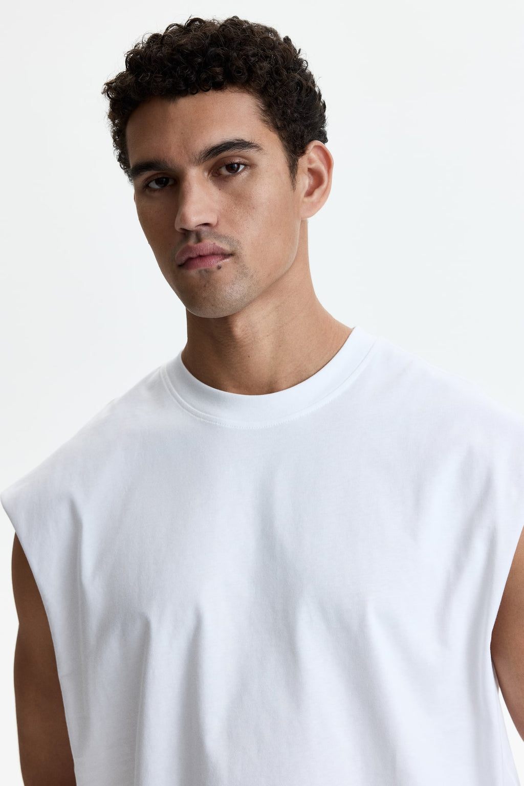 COTTON VEST TOP WHITE