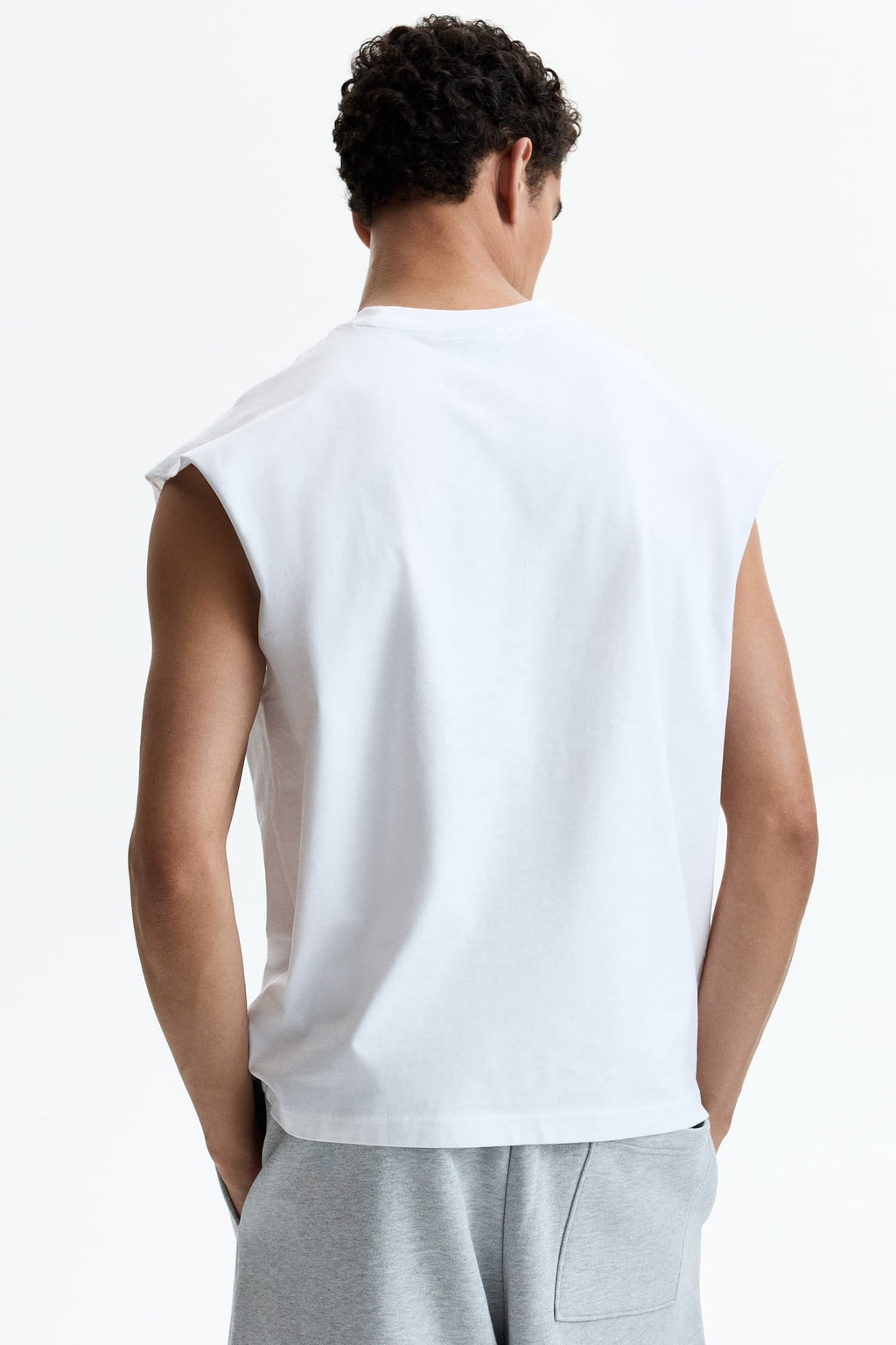 COTTON VEST TOP WHITE