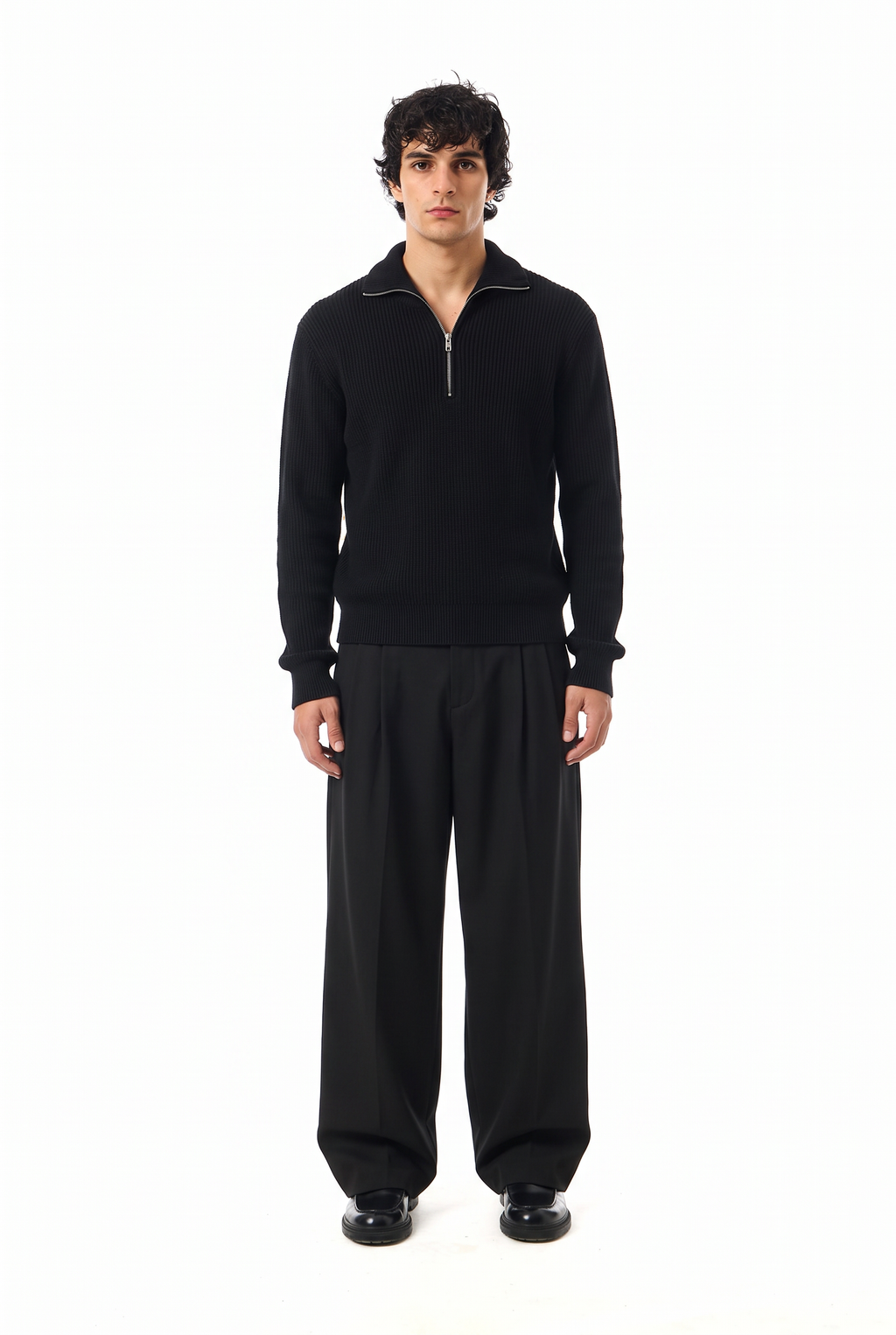 HALF ZIP SWEATER