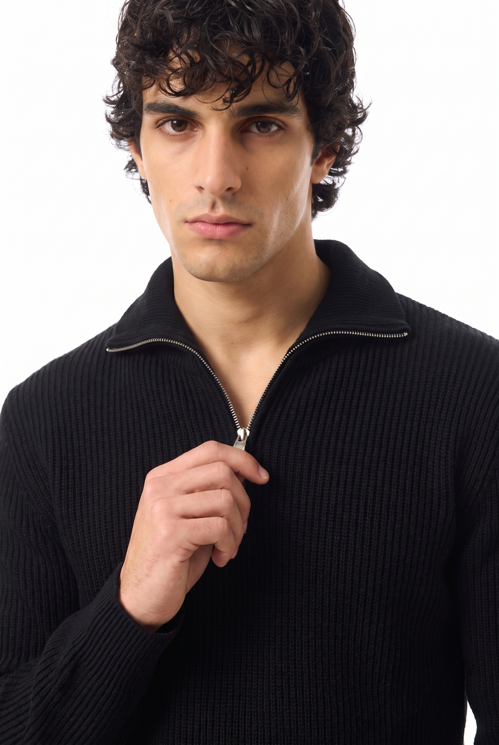 HALF ZIP SWEATER